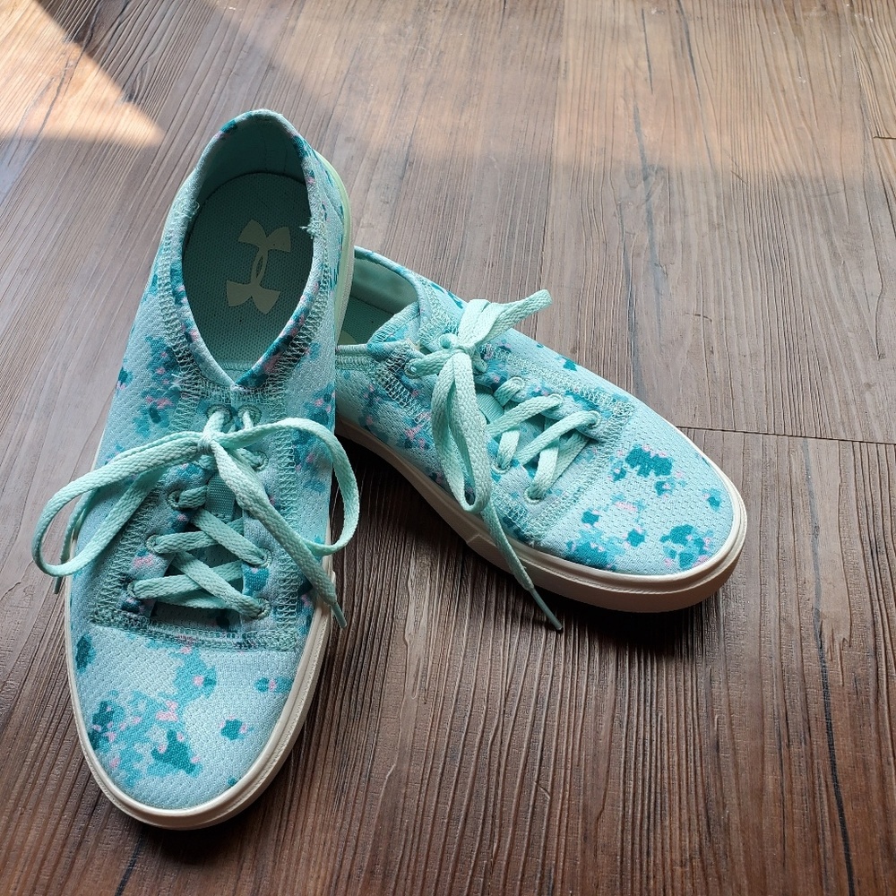 Under Armour Teal Floral Sneakers